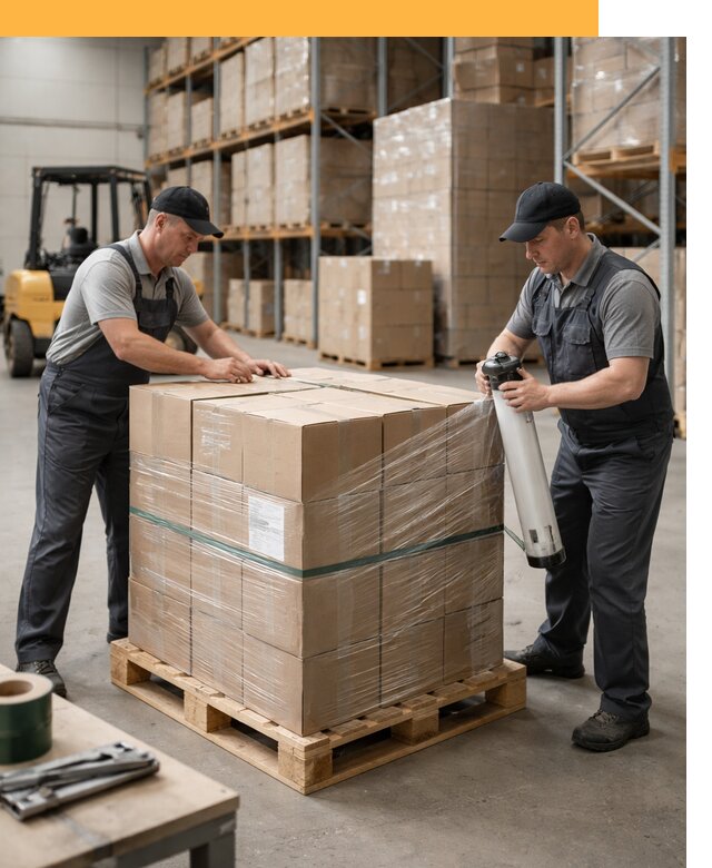 Упаковка и паллетирование грузов от 3628 руб: защита и крепление