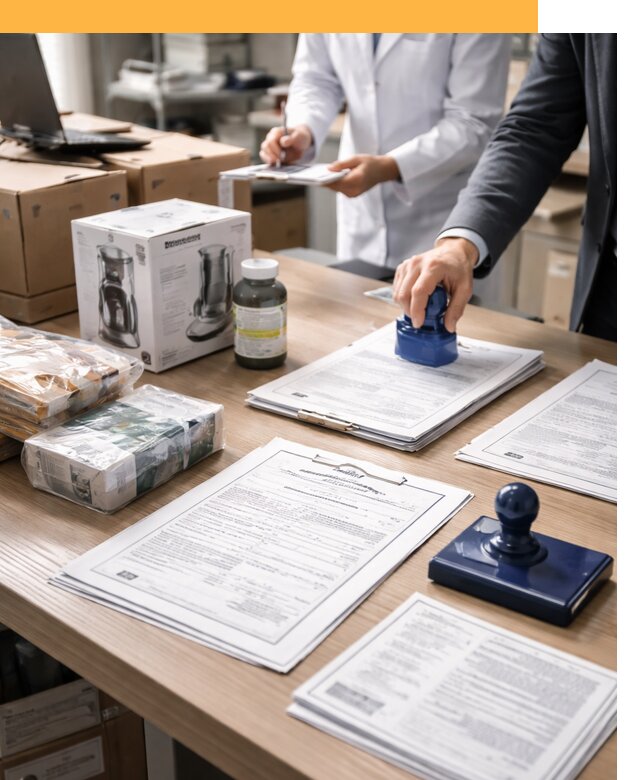 Сертификация импортных товаров от 12440 с таможенным сопровождением